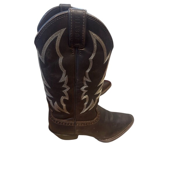 Justin Women’s Size 8B Rosella Western Cowboy Boot Round Toe Brown L2720 - Picture 5 of 10